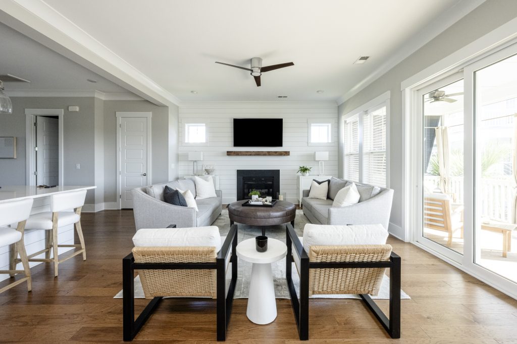 Refined living room in Charleston, SC
